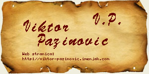 Viktor Pažinović vizit kartica